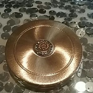 Vintage SOLID METAL RELVON  BEJEWELED  LOVE PAT